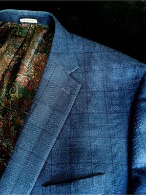 Ralph Lauren Checkered Navy Blazer